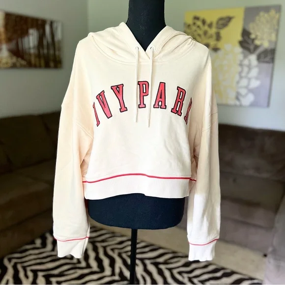 Ivy Park Cropped Hoodie Size Large - Picture 1 of 8
